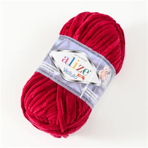 Плюшевая пряжа для вязания спицами, крючком ALIZE, Velluto, 100% ...
