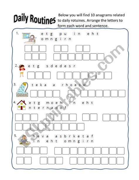 Daily Routines Esl Worksheet By Ambarmaria