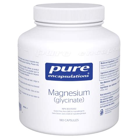 Pure Encapsulation Magnesium Glycinate 180 Vegetarian Capsules – 12 Baskets Nutrition & Health Co.