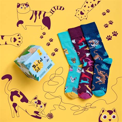 The Cat Set Of Socks T Set Of Socks Socks With Cats 3 Pairs Of Socks