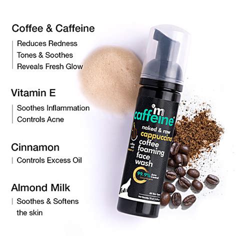 Buy MCaffeine Naked Raw Cappuccino Coffee Foaming Face Wash With