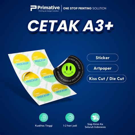 Jual Primative Cetak Stiker Label Vinyl A Tahan Air Sticker Kemasan