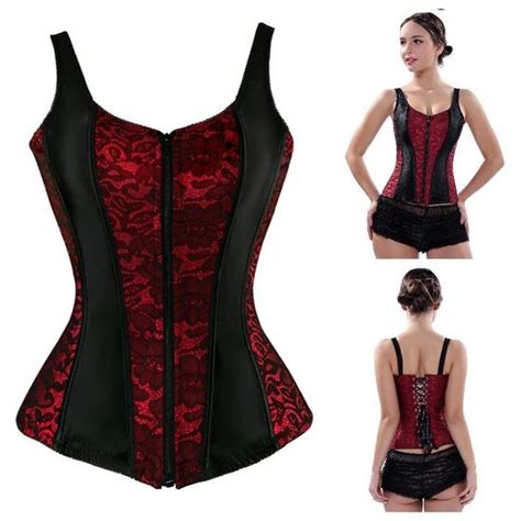 Corset Corpete Corselet Espartilho Modelador Redutor Alça Vermelho