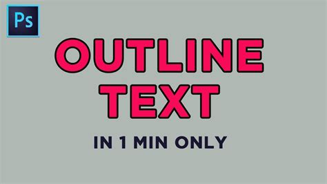 How To Outline Text In Photoshop Outline Text Photoshop Tutorial Text Stroke Effect Make