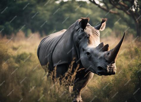 Premium Photo | A indian rhinoceros