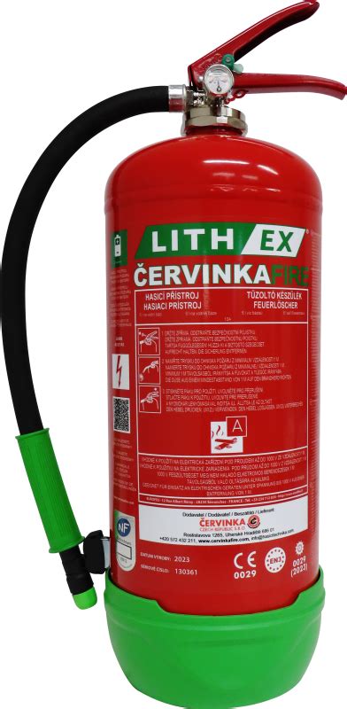 Tűzoltó készülék lítium akkumulátorok oltásához AVD LITH EX6 - 6 l ...