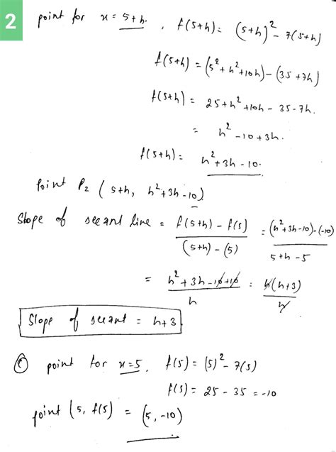 Solved Let F Ac X A Find The Slope Of The Secant Line