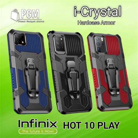 Jual Casing Hp Infinix Hot 10 Play Hardcase Armor Icrystal Shopee Indonesia