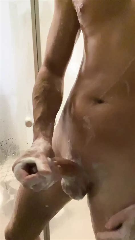 Shower Show Jerking My Big White Cock Gay Man Porn Feat Gl B L By FapHouse XHamster