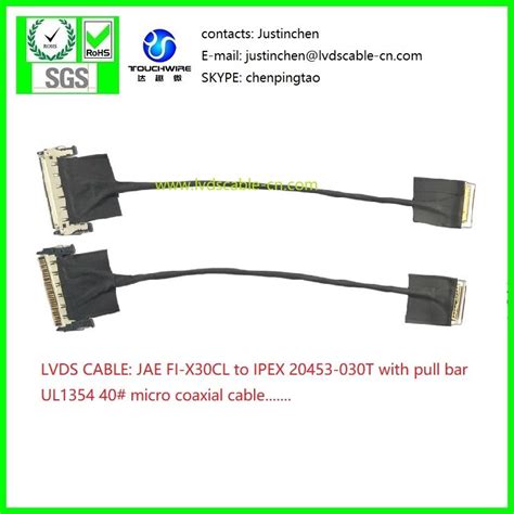 LVDS CABLE SGC CABLE IPEX 20453 030T To JAE FI X30CL UL10005 Coaxial