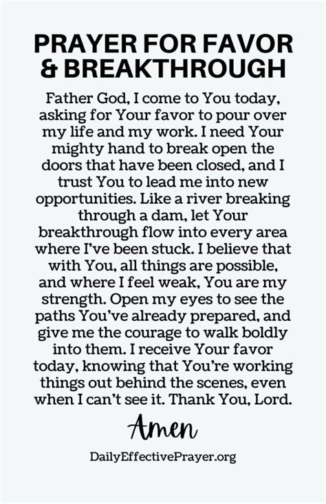 7 Blessed Prayers For Favor and Breakthrough