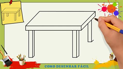 Como desenhar uma mesa FACIL passo a passo para crianças e iniciantes ...