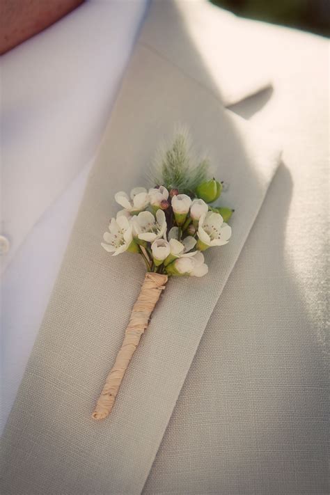 White Wax Flower Corsage