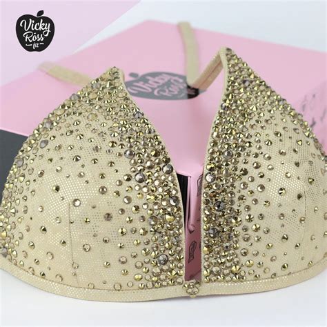 Gold Bikini Competition Suit NPC IFBB Fitness Bikini Vicky Ross Fit