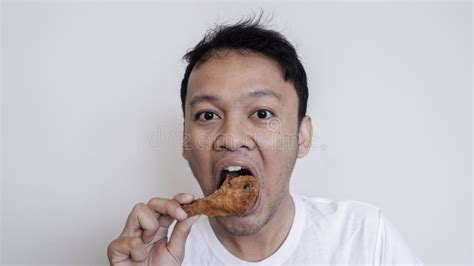 116 Happy Asian Man Holding Fried Chicken Stock Photos Free And Royalty