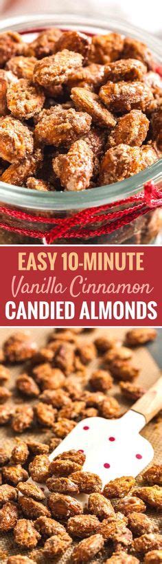 An Image Of Homemade Candied Almonds With Text Overlay