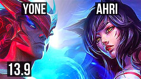 Yone Vs Ahri Mid 1326 Legendary 600 Games 900k Mastery Kr