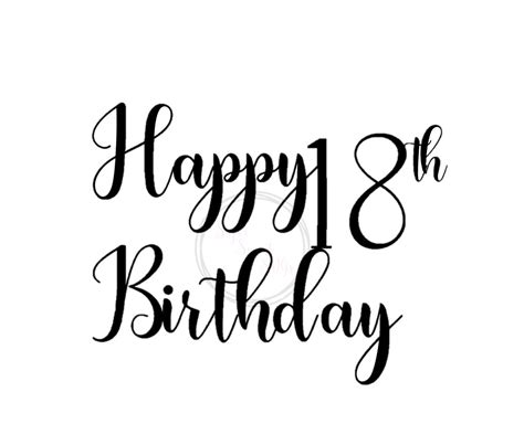 18th Birthday Happy 18th Birthday Hello 18th Svg Birthday Etsy