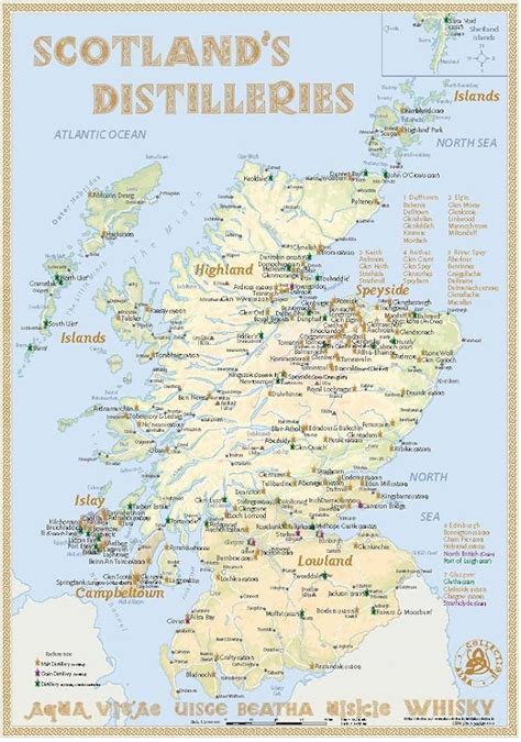 Distillery Map Of Scotland Gerry Juditha