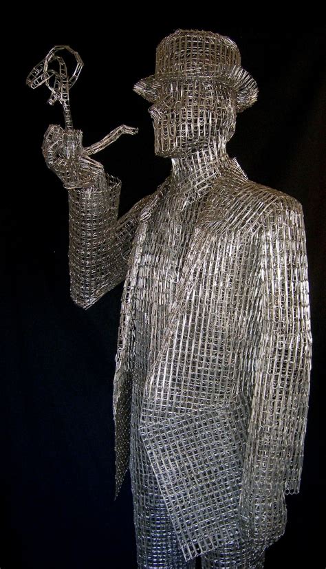 Artist Links Thousands Of Paperclips To Form Sculptures