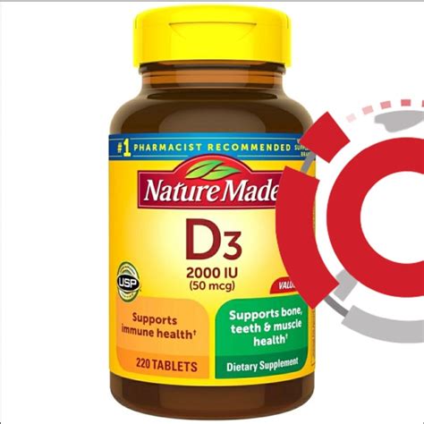 Jual Nature Made Vitamin D3 Vit D3 Vitamin D Vit D 2000iu 2000 Iu 220