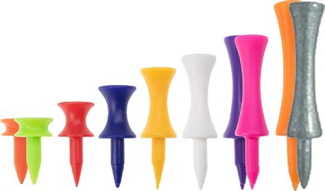 Large Mixed Multi Pack Of Plastic Graduated Castle Golf Tees Of