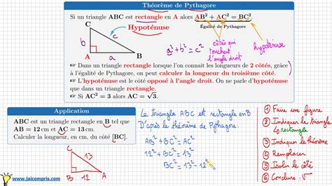 Th Or Me De Pythagore Le Comprendre Savoir L Utiliser Pour Calculer