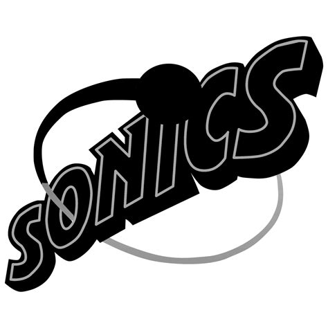 Seattle SuperSonics Logo Black and White (2) – Brands Logos