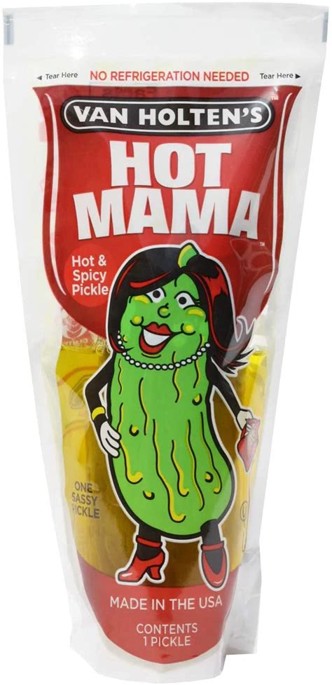 Van Holtens Hot Mama Pickle In A Pouch Vancity Snackin