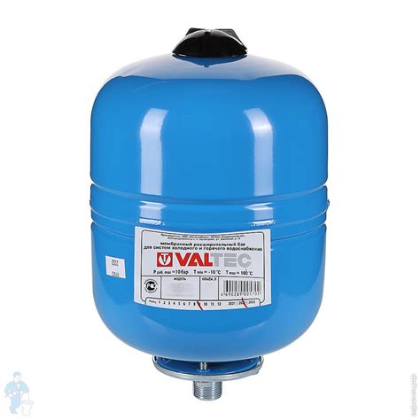 *Расширительный бак для ГВС и ХВС Valtec 24л, 3/4", синий VT.AV.B ...