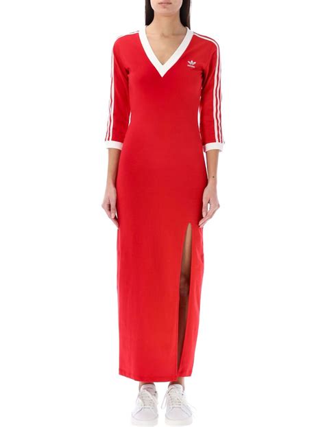 Adidas Originals Womens Maxi Dress In Redwhite Modesens