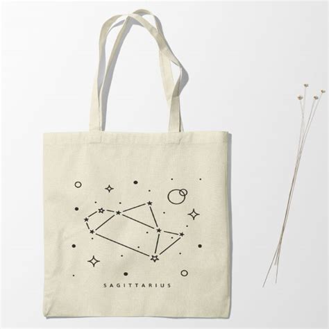 Sagittarius Constellation Tote Bag Astrology Tote Bags Super Cool Totes