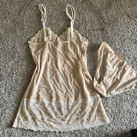 Beige Lingerie Set Never Worn Size Large Depop