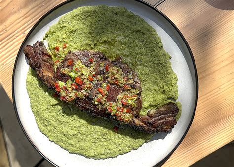 Grilled Barnsley Lamb Chop With Pea And Mint Puree Borough Market