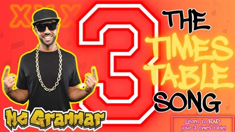 Learn Your Three Times Table in Rap! | MC Grammar 🎤 | Educational Rap
