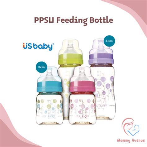 Us Baby Ppsu Wide Neck Feeding Milk Bottle With Silicone Pacifier