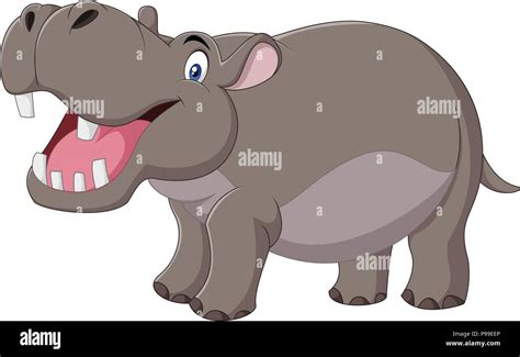 Cartoon Hippo with open mouth Stock Vector Image & Art - Alamy