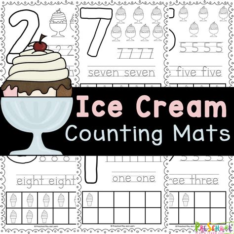 Free Printable Ice Cream Scoops Math Game Ice Cream Counting