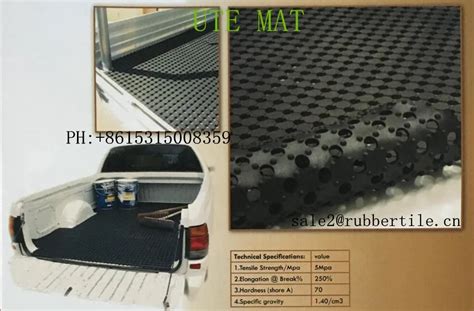 Waterproof Perforated Driveway Rubber Matsanti Slip Oil Proof Rubber