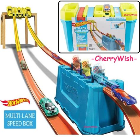 Mattel Hot Wheels Track Builder Unlimited Multi Lane Speed Box Track Builder Barrel Box Playset