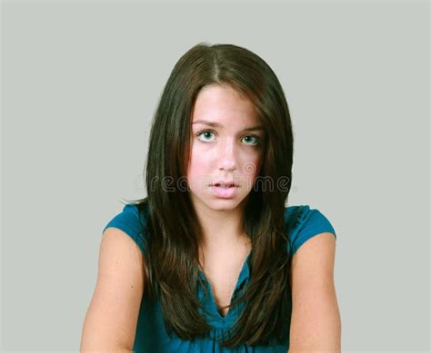 Pretty Pouting Teen Girl Stock Image Image 7566761