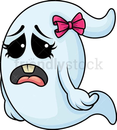 Scary Female Ghost Cartoon Clipart Vector FriendlyStock