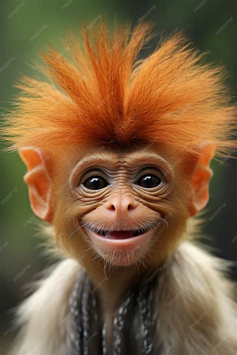 macaco engracado em estudio foto gratis