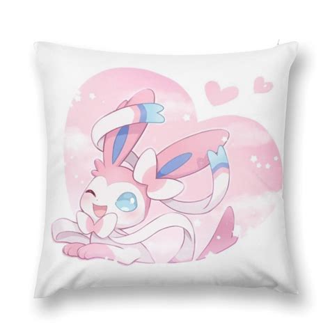 Sylveon Pillowcase Cartoon Anime For Living Room Bedroom Office 26 X26