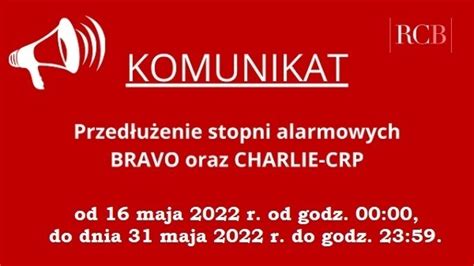 Przedłużenie stopni alarmowych BRAVO i CHARLIE CRP Gmina Ostaszewo