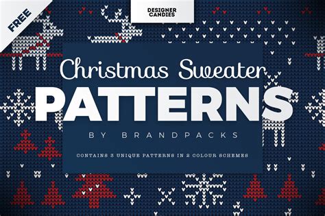 Free Christmas Sweater Patterns Seamless Designercandies