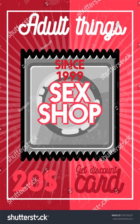 Color Vintage Sex Shop Banner Stock Vector Royalty Free Shutterstock