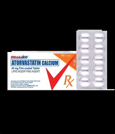 RITEMED Atorvastatin Calcium 40mg Film Coated Tablet 1 S Price In The