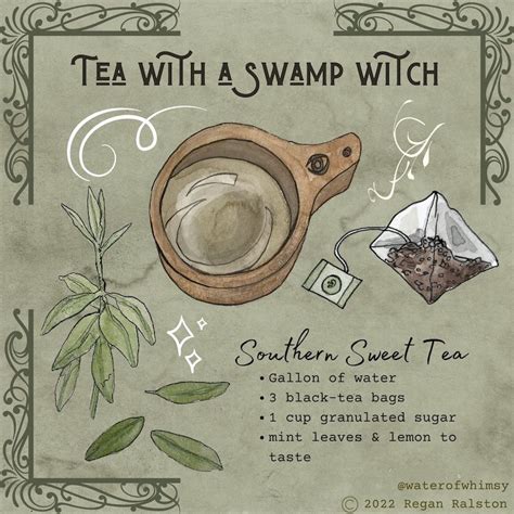 Tea With A Swamp Witch Witchy Wall Art In 2025 Witch Witch Spell