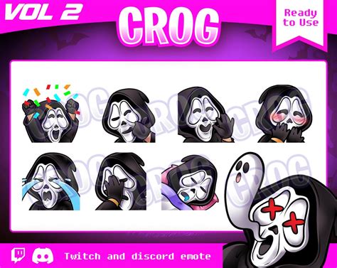 Twitch Emote Volume X Cute Horror Twitch Emotes Package Ghostface